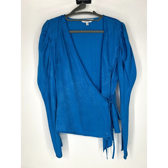 & other stories blue wrap blouse 4 - Picture 2 of 7